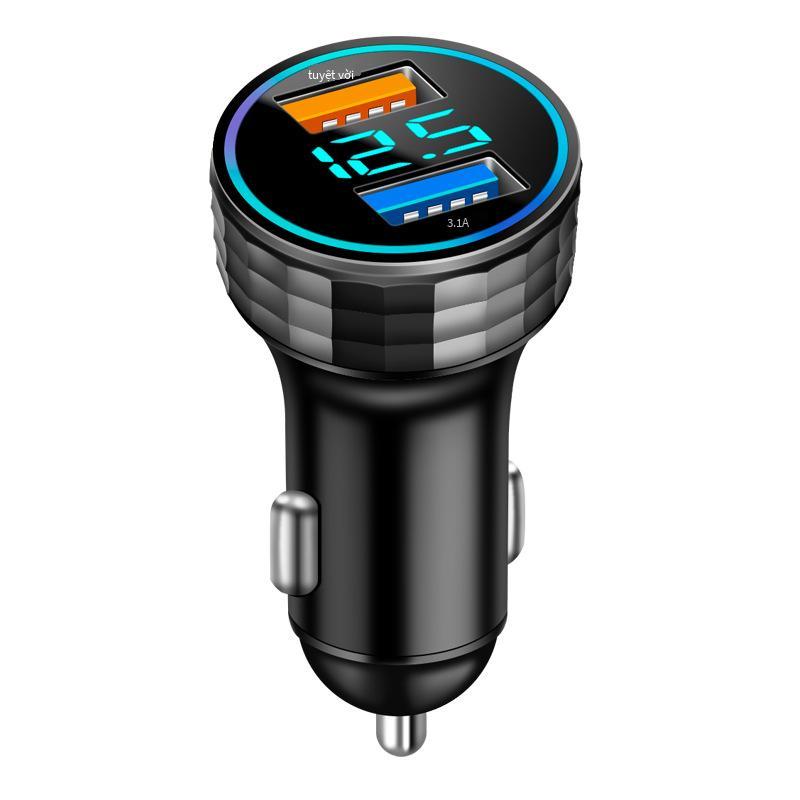 Bộ sạc xe hơi màn hình kỹ thuật số PD20W mới thuận lợi nhất 40W66W sạc siêu nhanh bộ sạc xe hơi kép usb QC3.0 bộ sạc xe hơi bằng kim loại