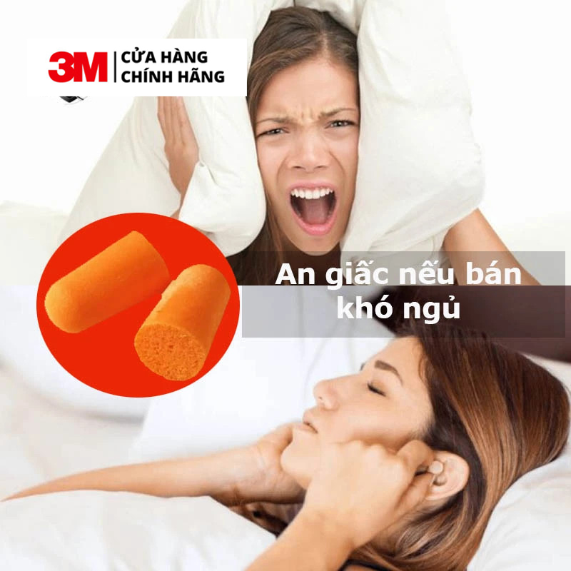 Nút tai dạng bọt xốp không dây giảm ồn 3M 1100