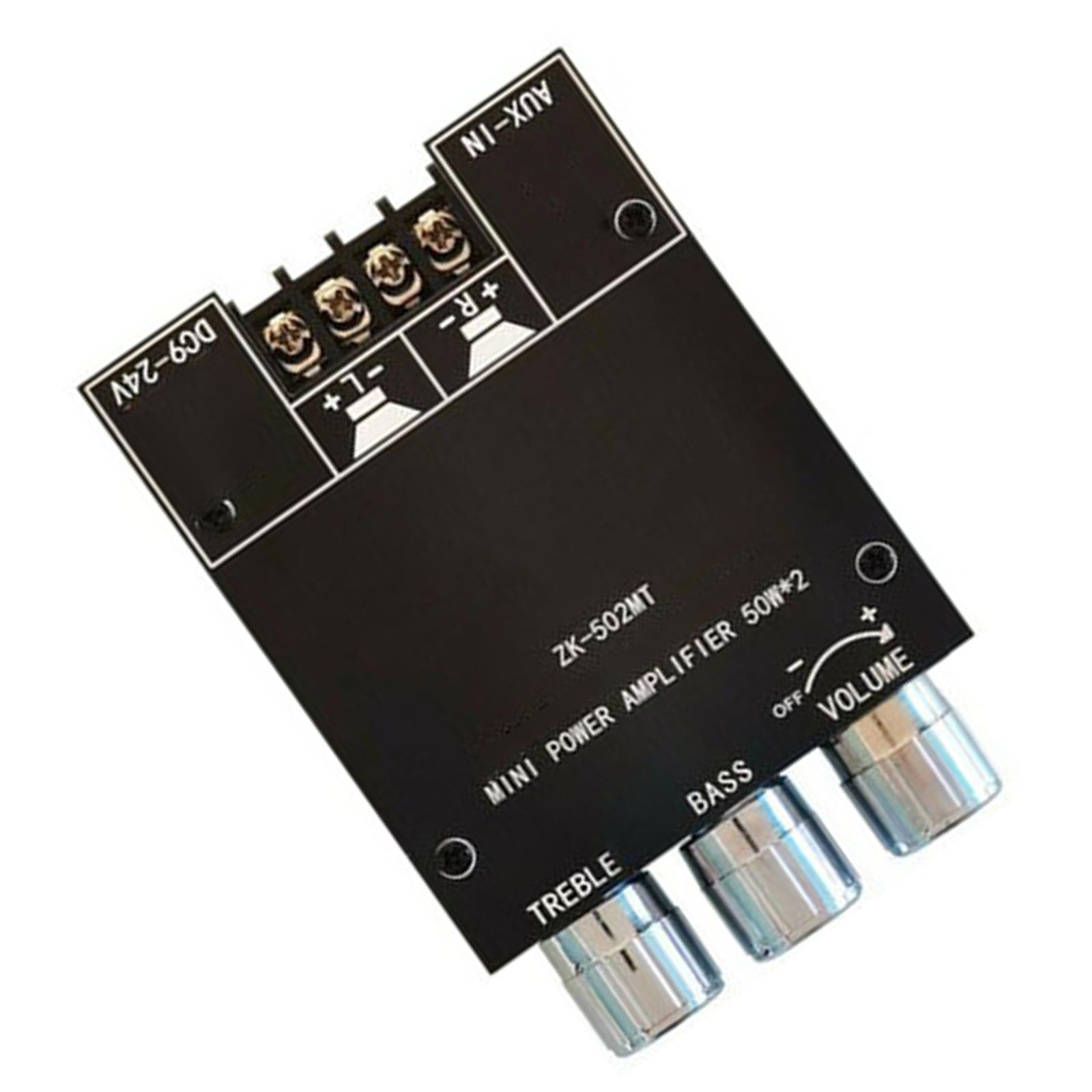 Subwoofer Amplifier Board Zk-502MT Bluetooth AUX Audio Stereo for Home Audio