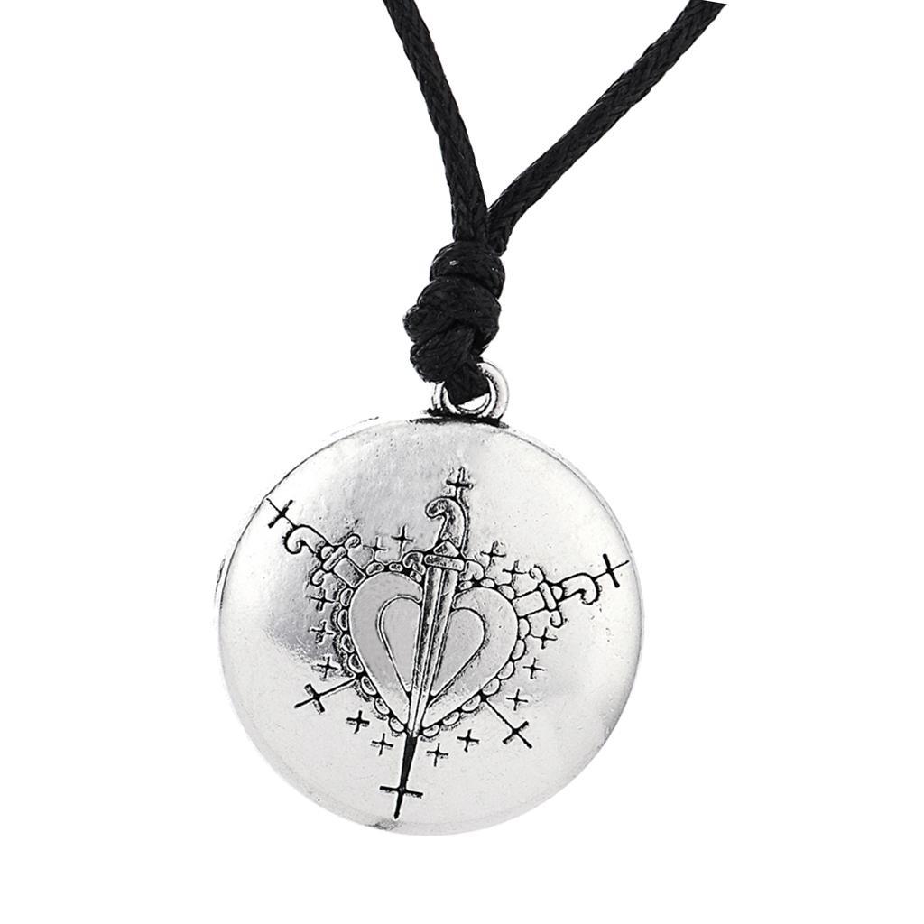 Round Pendant Necklace Simple Design With Unisex Charm -  1
