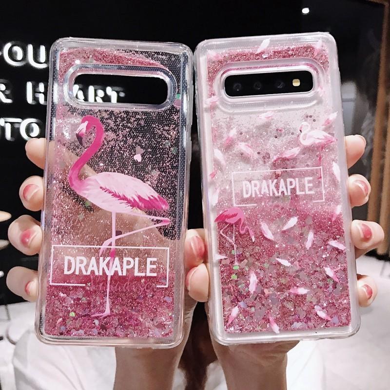 Ốp lưng kim tuyến hồng hạc Cho Dòng samsung NOTE 10 PLUS / NOTE 10 / Note 9 / Note 8 / S10 / S10+ / S9+ / S8+