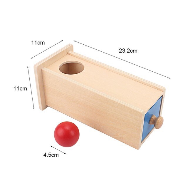 Giáo cụ Montessori cho bé 0-3 tuổi. Hộp thả bóng dài