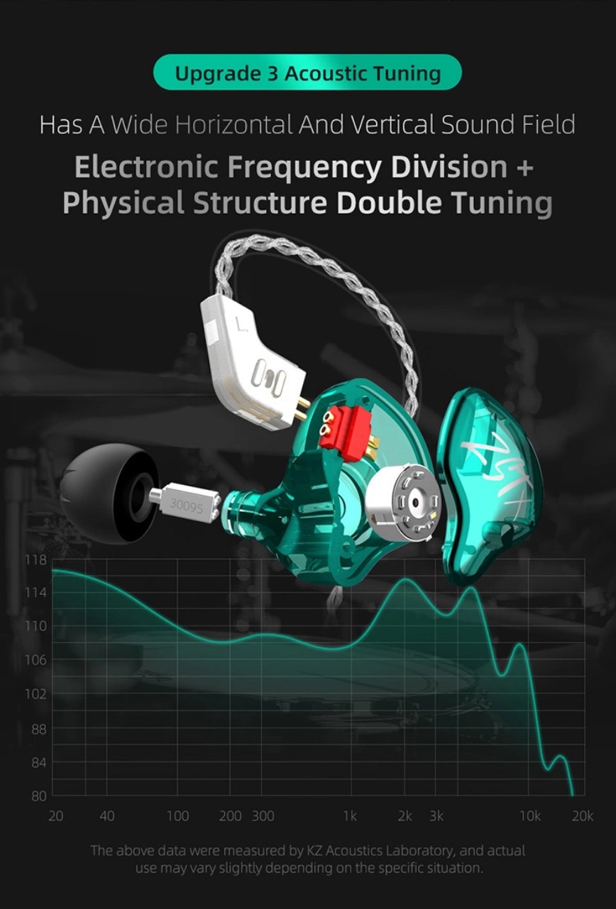 Tai nghe KZ ZST-X, Công nghệ âm thanh hybrid, dây dẫn mạ bạc, Bản nâng cấp rất tốt của ZST có micro - Hàng chính hãng