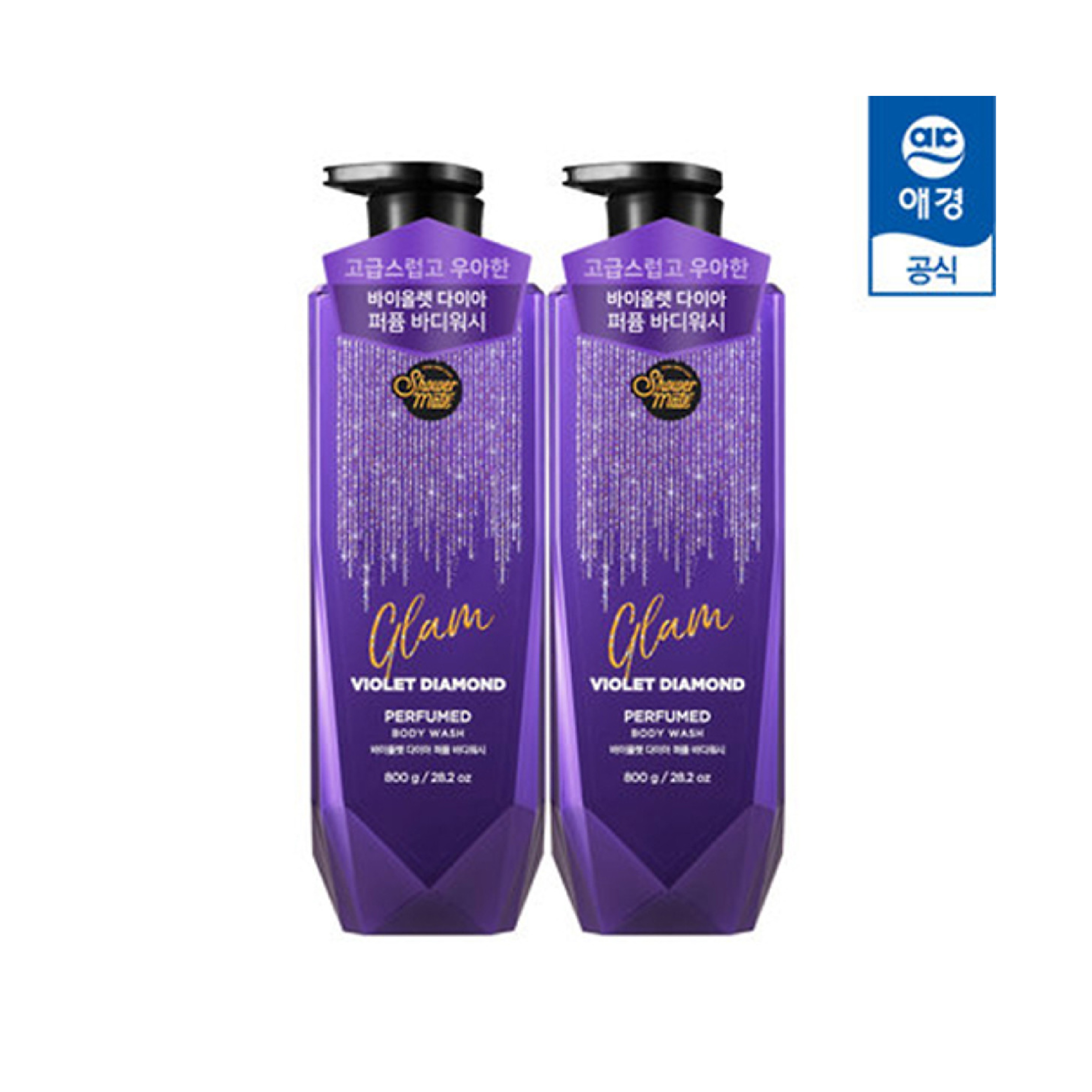 Sữa tắm nước hoa cao cấp giúp dưỡng ẩm sâu, cho làn da mềm mại, ẩm mượt Showermate GLAM VIOLET DIAMOND 800gl - Hàn Quốc Chính Hãng