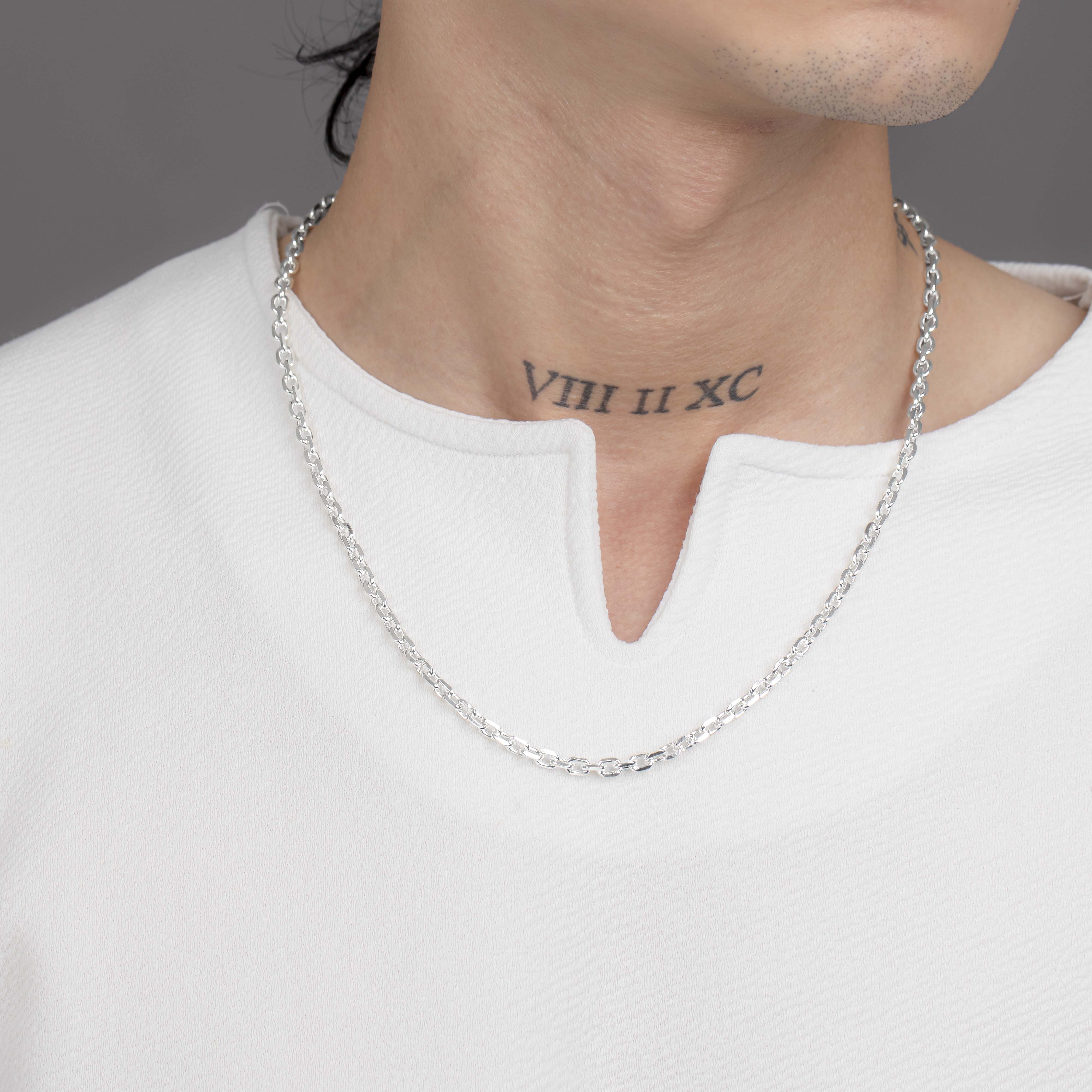Dây Chuyền Nam Móc Xích Trơn Bạc 925 ADJ Jewelry Cao Cấp - SDC1462