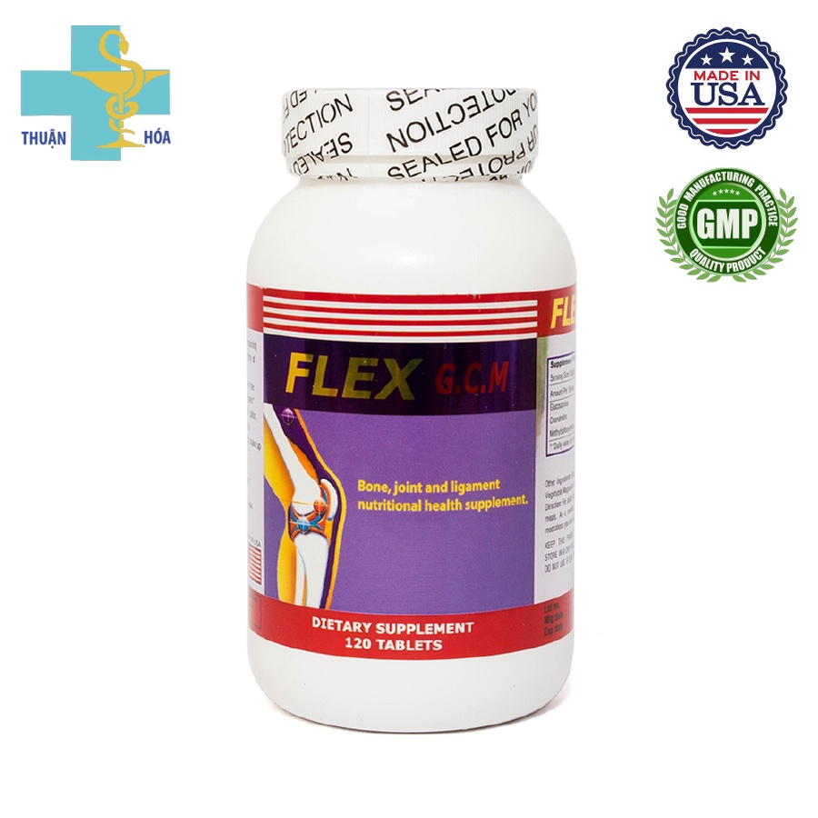 Flex G.C.M chai 120 viên - Giúp Giảm Đau - Bôi Trơn Khớp - Phục Hồi Khớp Bị Thoái Hóa