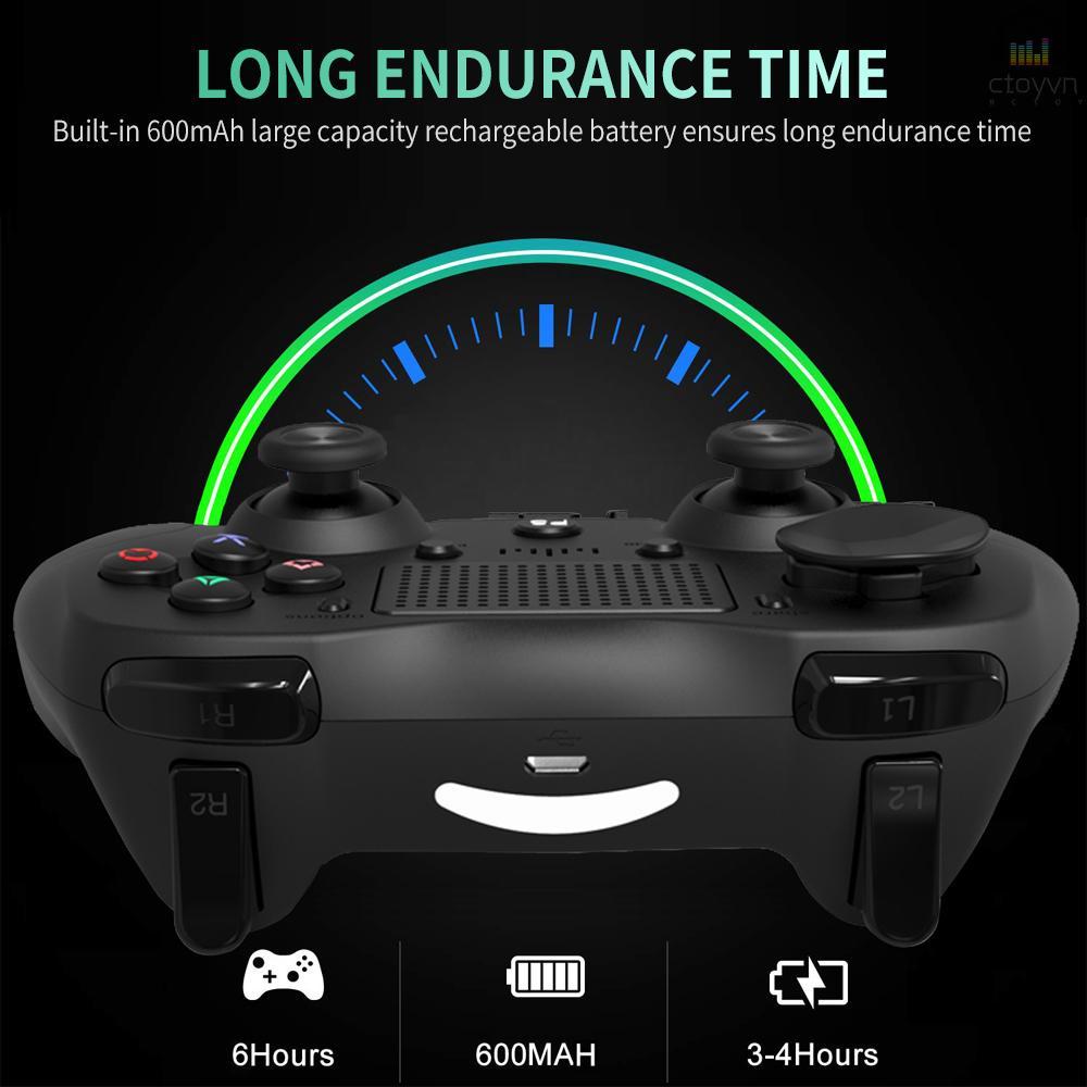 Tay cầm chơi game không dây 600mAh có màn hình cảm ứng