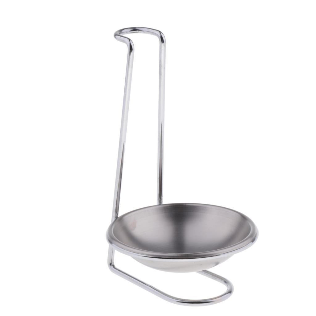 Lid and Spoon Rest Stainless Steel Utensils Lid Holder Single Round Bowls