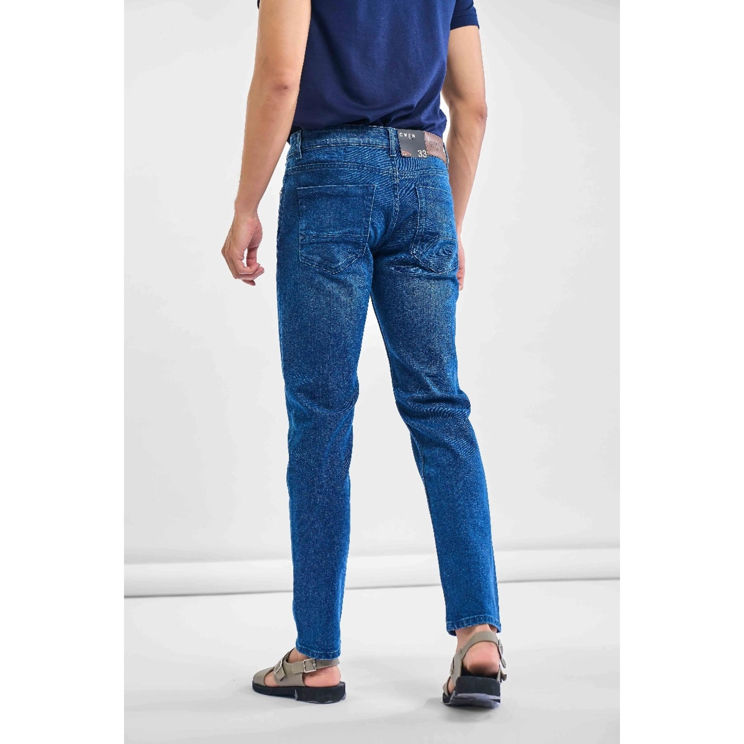 Quần Jeans OWEN nam dáng Slimfit co dãn không phai màu mã QJS230161