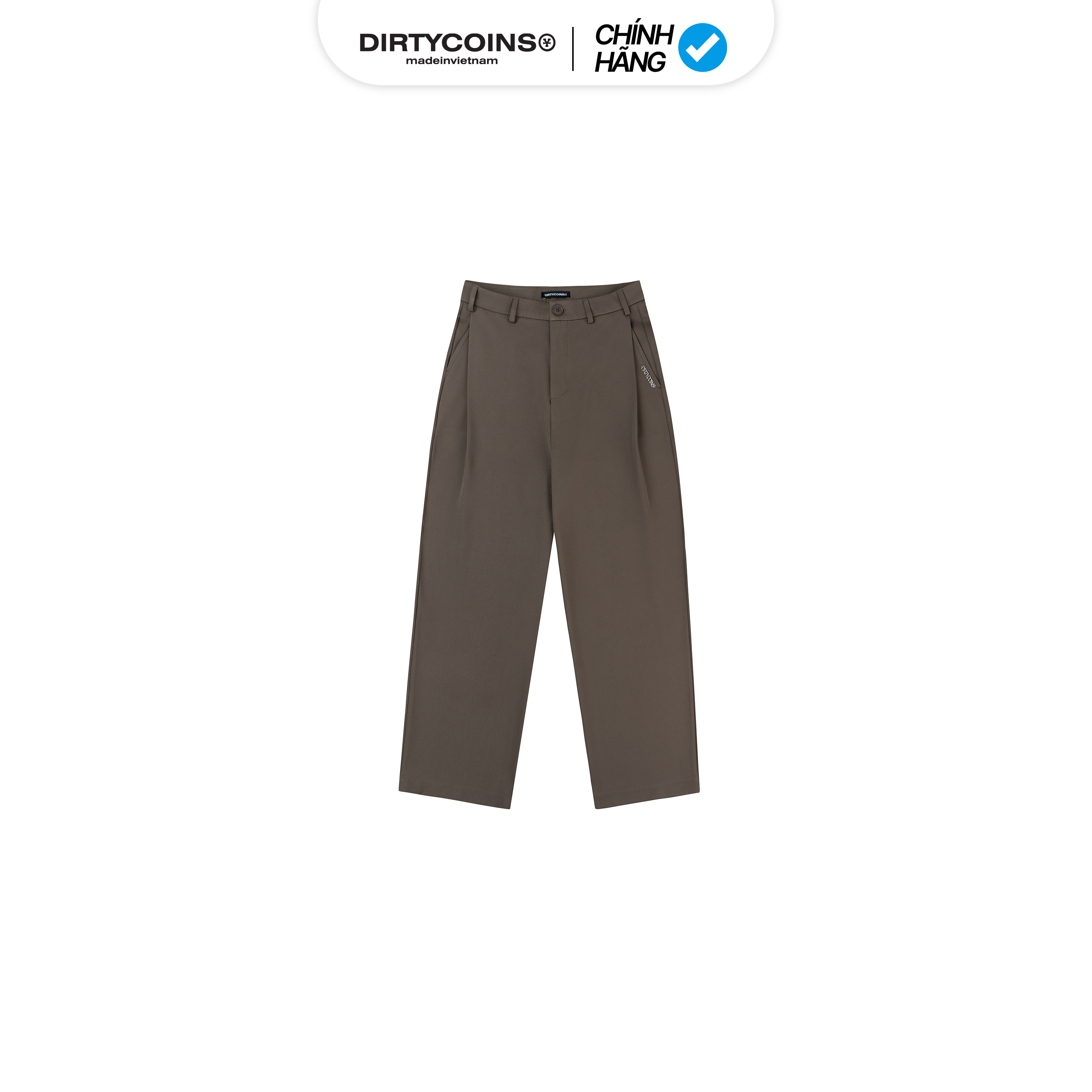 Quần DirtyCoins Metal Label Wide Trouser Pants - Black