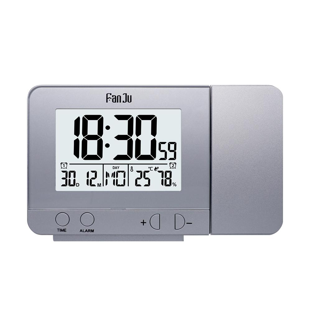 Đồng Hồ Báo Thức Kỹ Thuật Số Màn Hình Lcd Đa Chức Năng Xoay Được