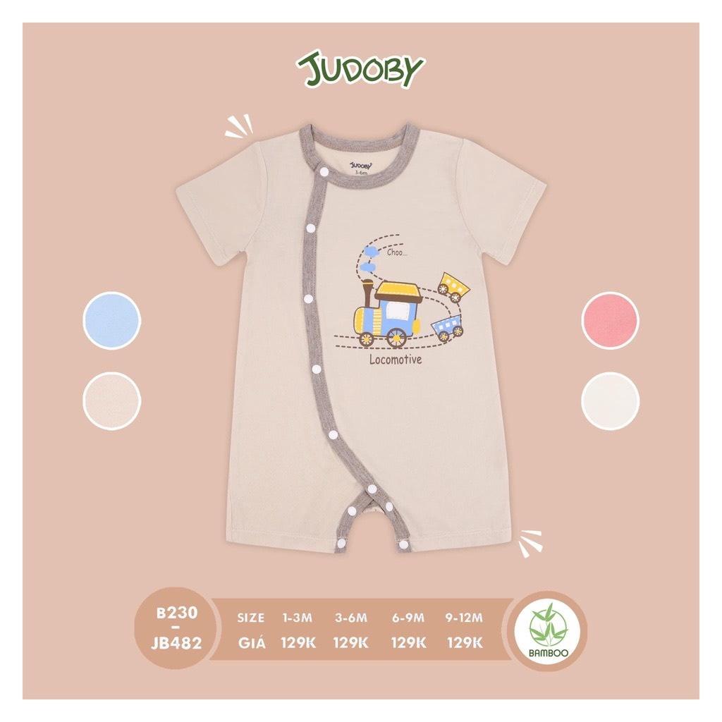 Judoby Dokma Body cài lệch tay ngắn sợi tre Bamboo bé trai bé gái 0-12 tháng JB482