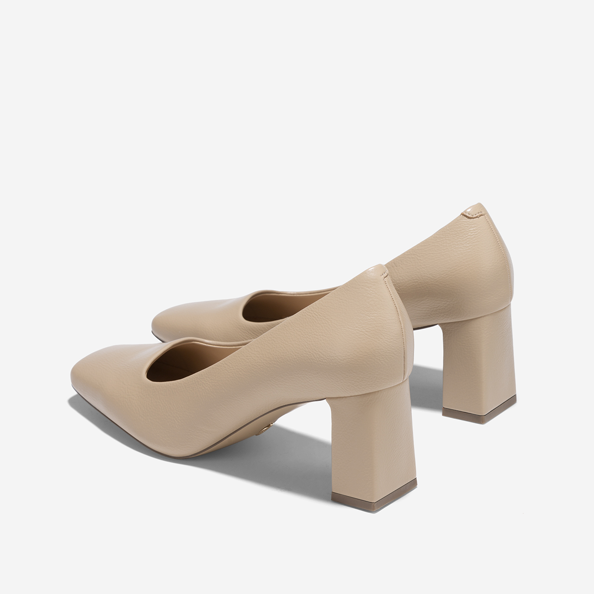 Giày bít mũi vuông block heel - BMN 0638