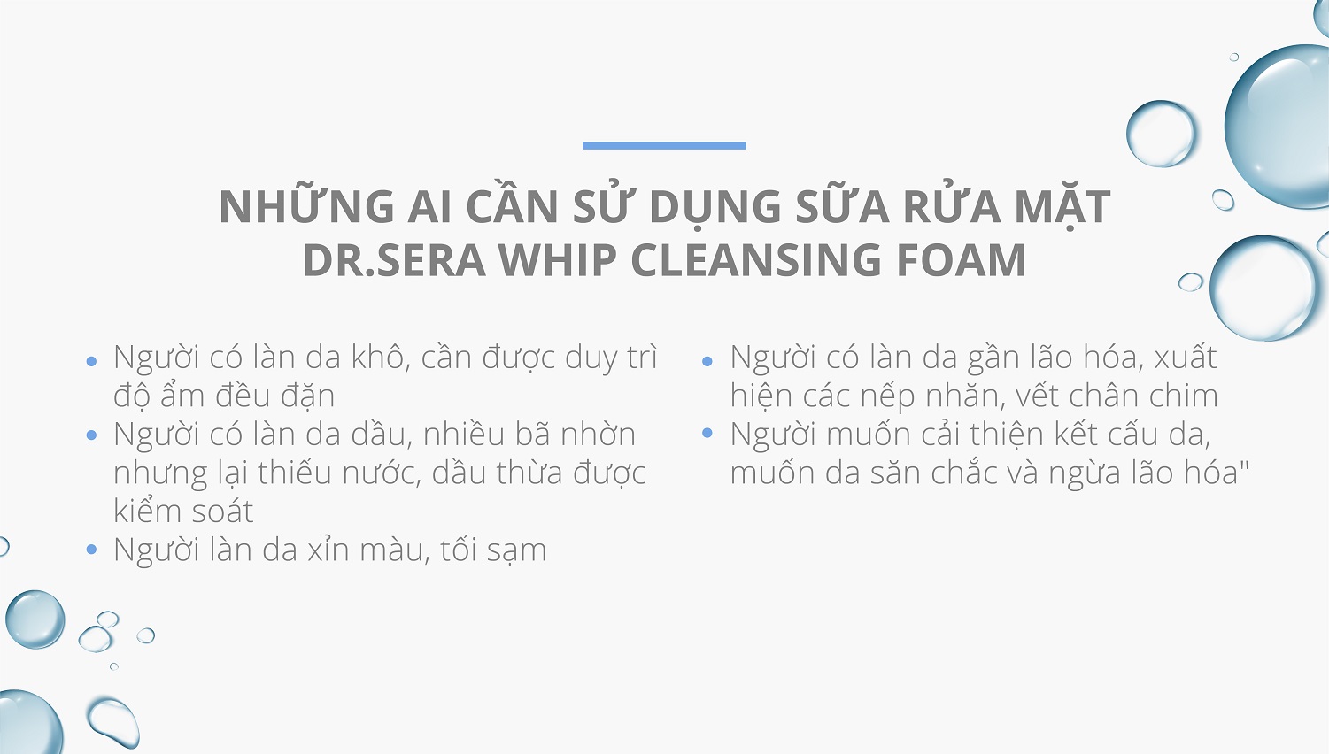 Sữa rửa mặt làm sạch sâu, sạch mụn, trắng sáng da, mờ nếp nhăn Dr.sera Whip Cleansing Foam