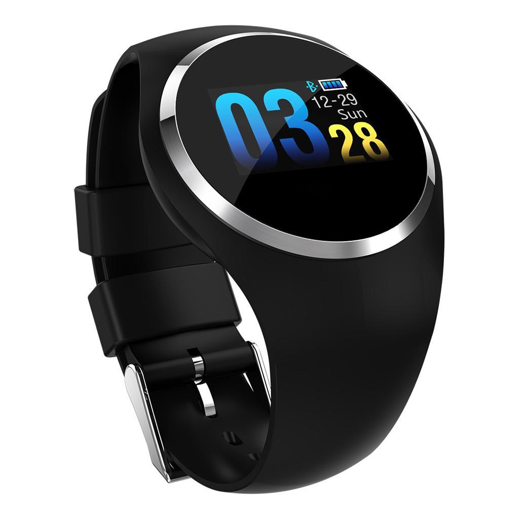Smart Watch Fitness Tracker Bracelet Heart Rate Monitor Wristband IP67 Black