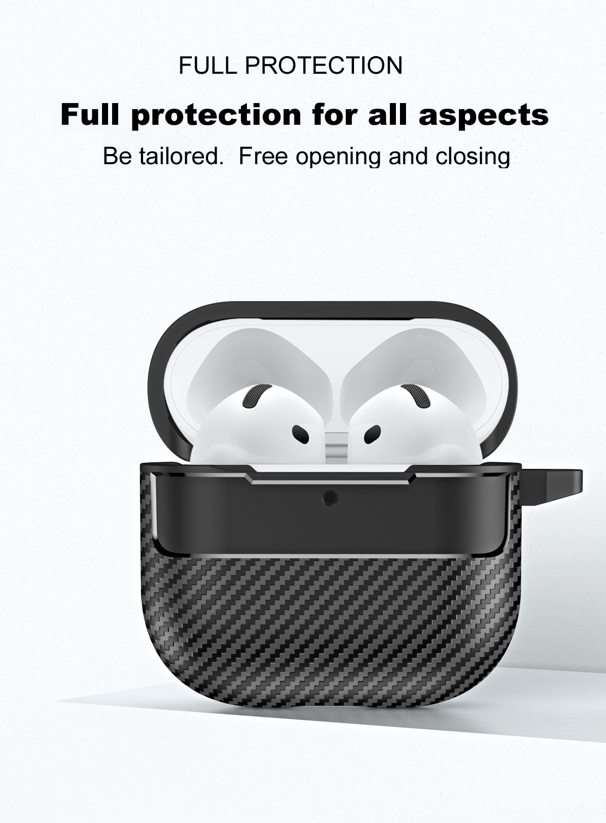 Bao Case Ốp TPU Carbon cho Airpods 4 - Hàng Chính Hãng