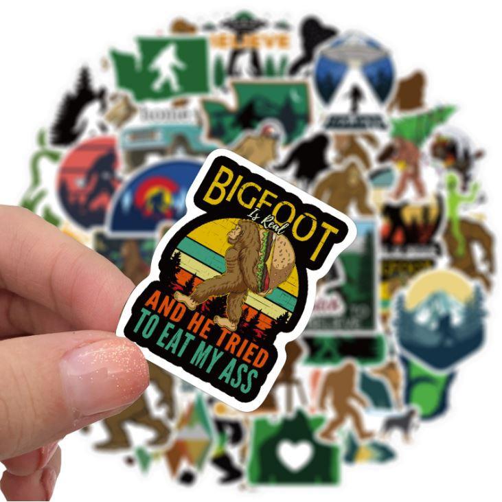 Sticker dán cao cấp Bigfoot Sasquatch Cực COOL ms#179