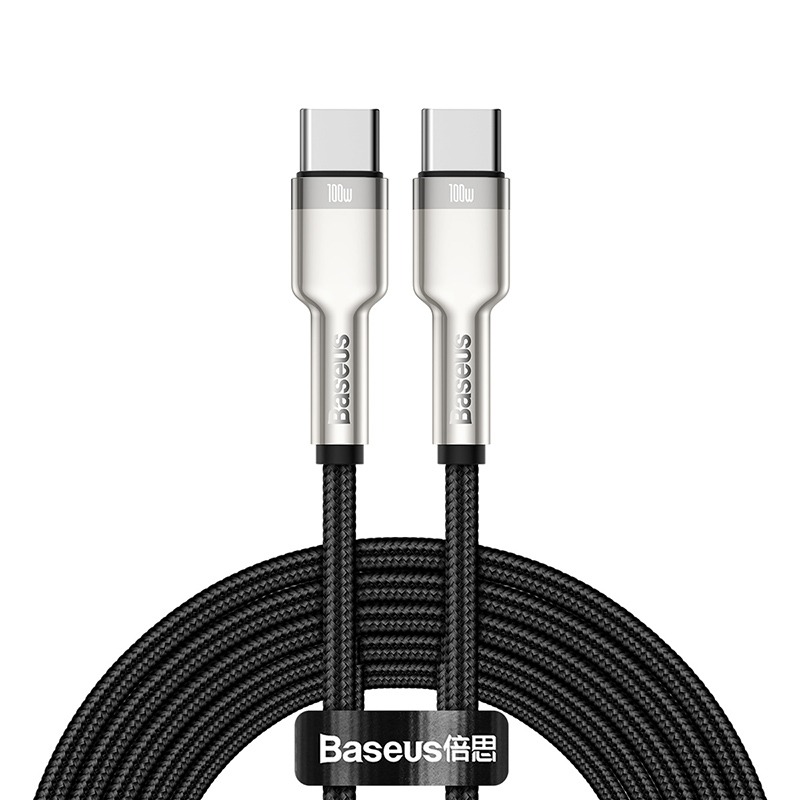 Cáp sạc siêu nhanh 100W Baseus Cafule Series Metal Data Cable Type-C to Type-C - Hàng chính hãng