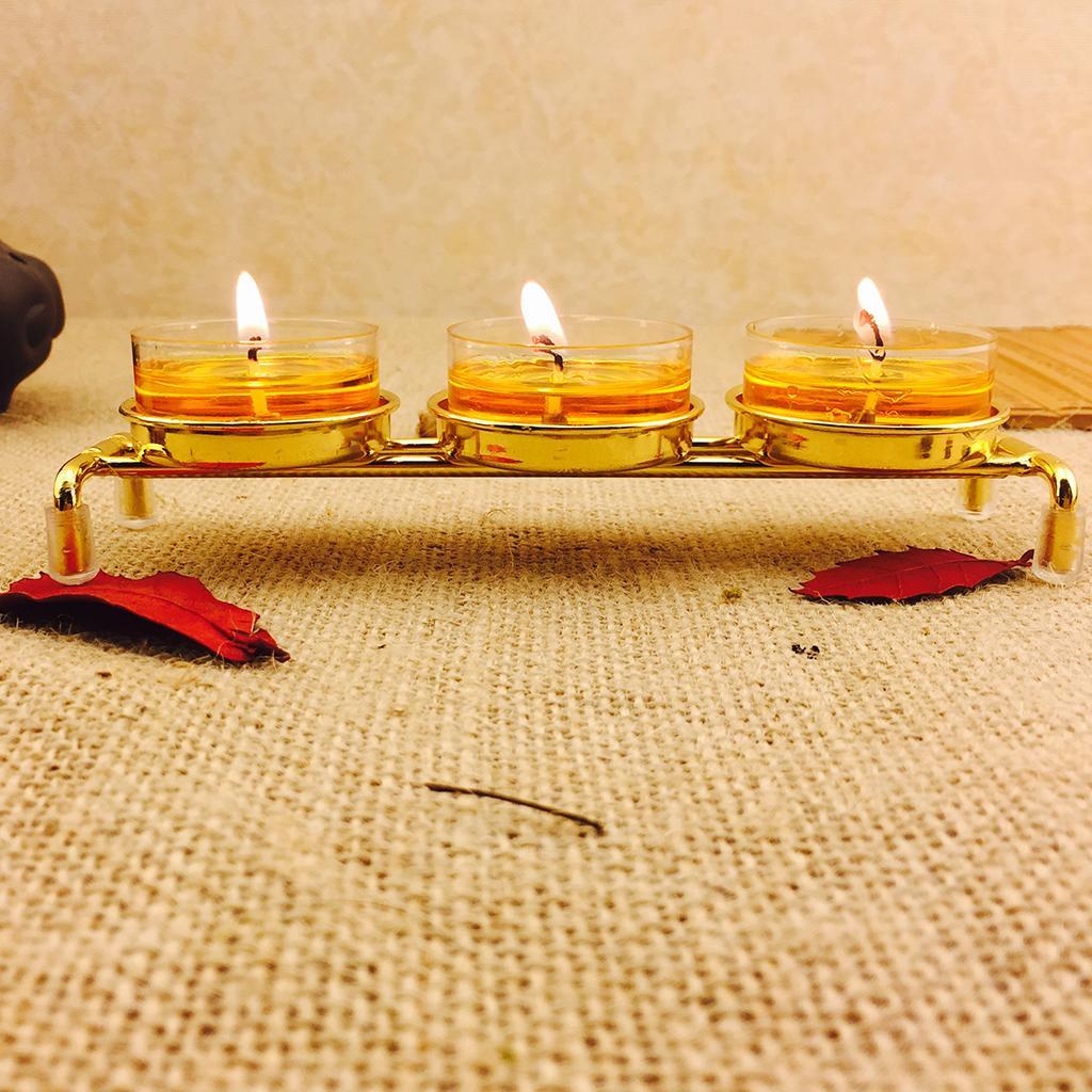Candle Holder Candlestick Ghee Lamp Menorah for Restaurant Meditation Study