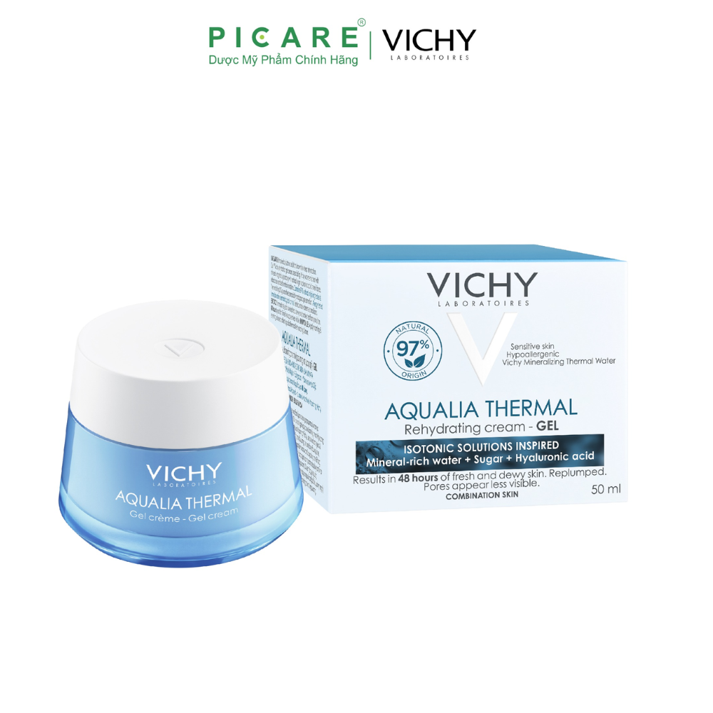Gel Dưỡng Ẩm Giúp Da Dịu Mát Cho Da Thường, Da Hỗn Hợp &Amp; Da Nhạy Cảm Vichy Aqualia Thermal Rehydrating Gel Cream 50Ml - Mb066000