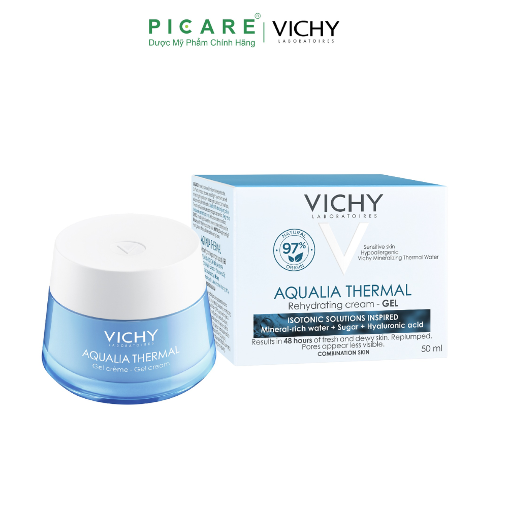 Gel Dưỡng Ẩm Giúp Da Dịu Mát Cho Da Thường, Da Hỗn Hợp & Da Nhạy Cảm Vichy Aqualia Thermal Rehydrating Gel Cream (50ml) - MB066000