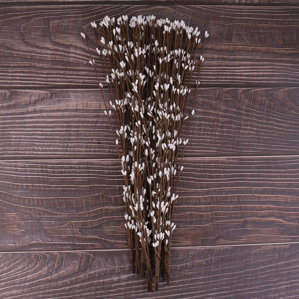 200x Pip Berry Garland Stem Rustic Wall Door Decor DIY Party Favor Red White