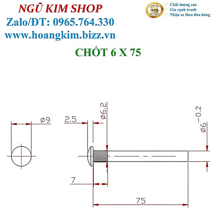 CHỐT SẮT _ RIVE M3,5; M4; M5; M6