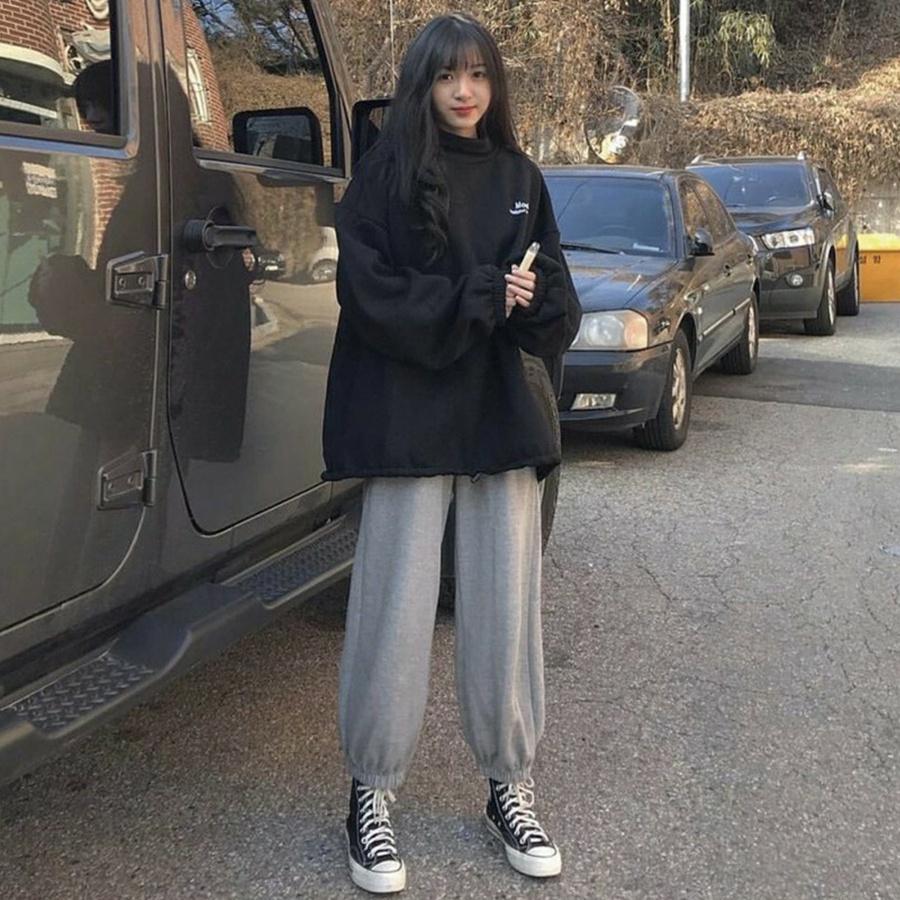Quần jogger nữ thể thao đẹp, quần bomber Unisex chun bo gấu, chất thun nỉ dày dặn, ống rộng dáng suông Ulzzang, QN003