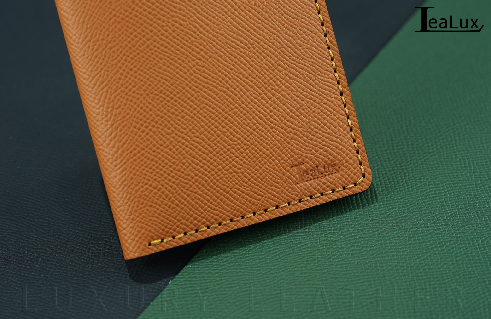 Ví Da Epsom Dáng Đứng Handmade Lealux Epsom Wallet 3