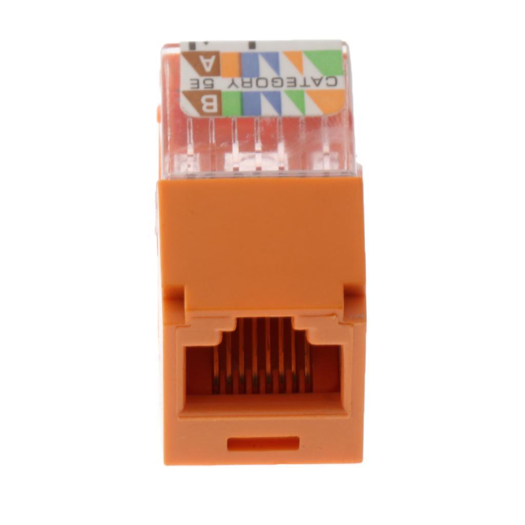 10pcs RJ45 Module Cat5e UTP Ethernet Network Module Adapter Inline Coupler