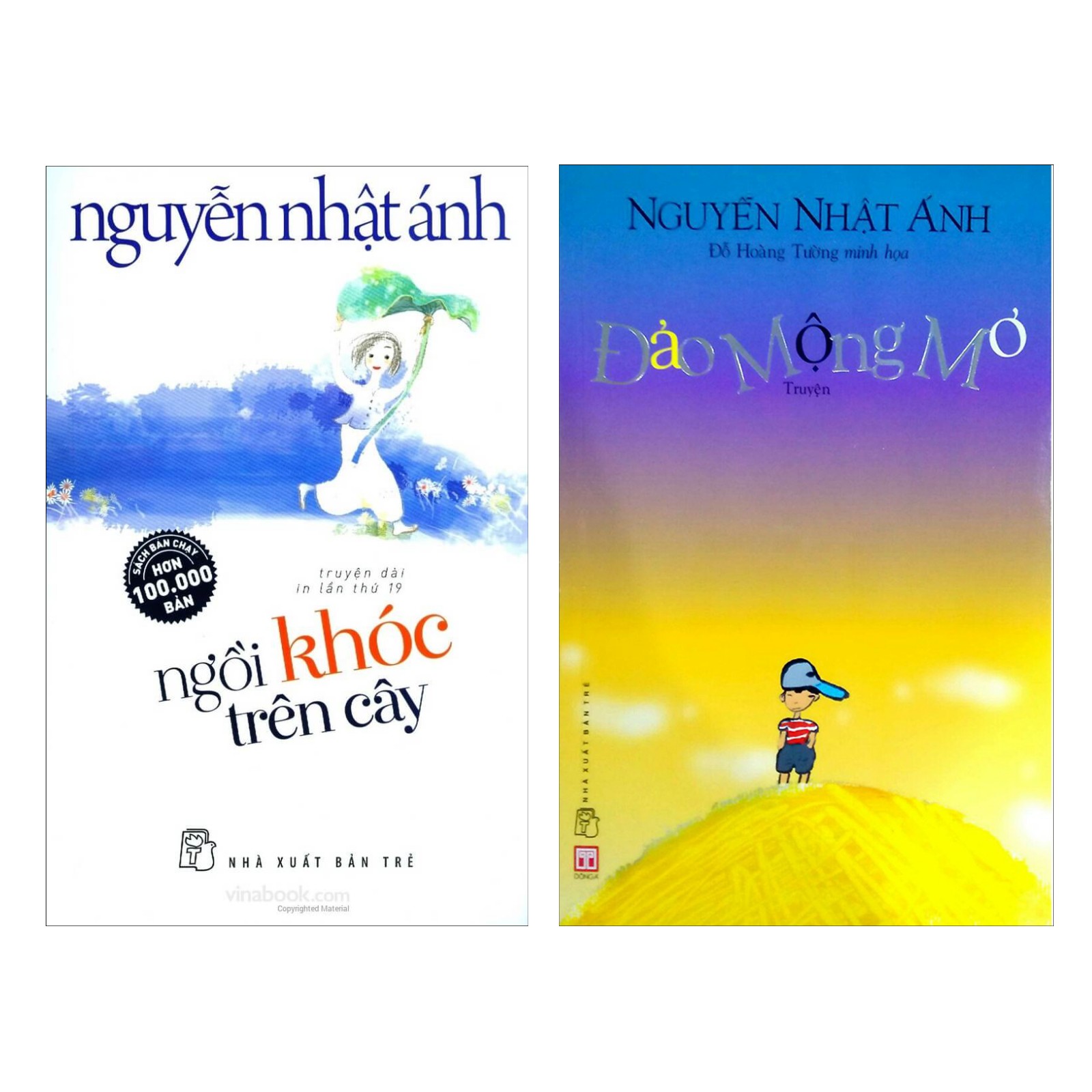 Combo 2 cuốn truyện hay nhất của tác giả Nguyễn Nhật Ánh:  Ngồi Khóc Trên Cây +  Đảo Mộng Mơ ( Tặng kèm Postcard Happy Life)