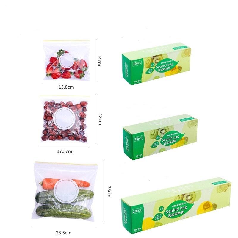 SET 3 HỘP TÚI ZIP ĐỰNG THỰC PHẨM CÓ KHOÁ MIỆNG TÚI (80 túi)