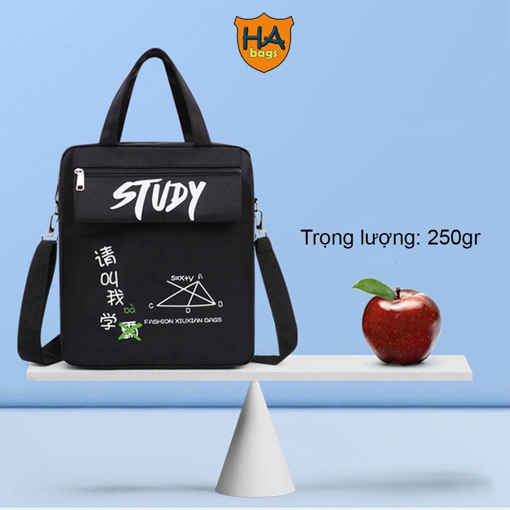 Túi xách học thêm HA1025, balo đi học cho học sinh kích thước 31x27x8cm