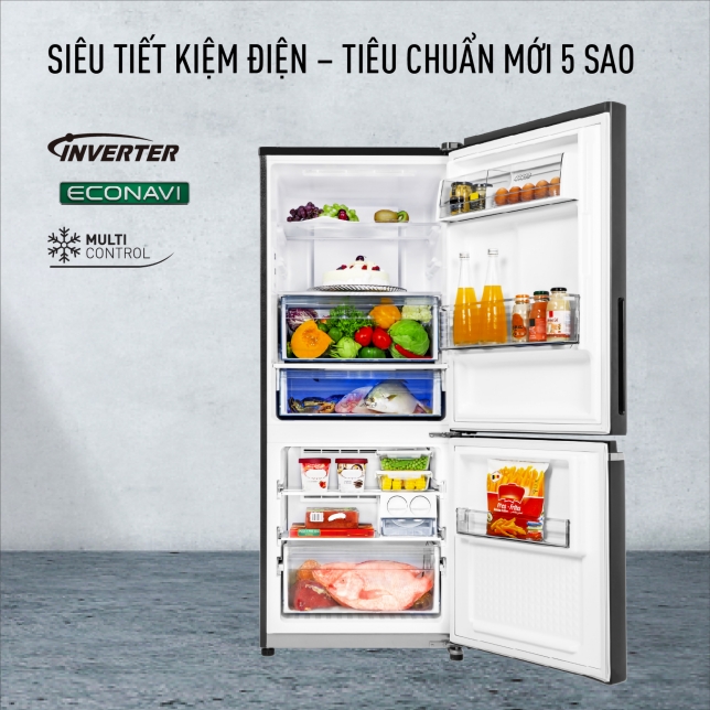 Tủ lạnh Panasonic Inverter 255 lít NR-SV280BPKV - Hàng chính hãng