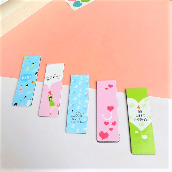 Combo 5 Bookmark Nam Châm Đánh Dấu Sách - Love (Mẫu Ngẫu Nhiên)