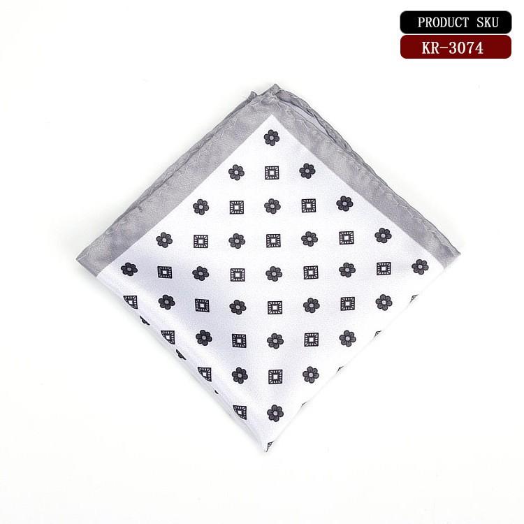 Khăn cài áo vest cho nam - pocket square họa tiết hoa nhí