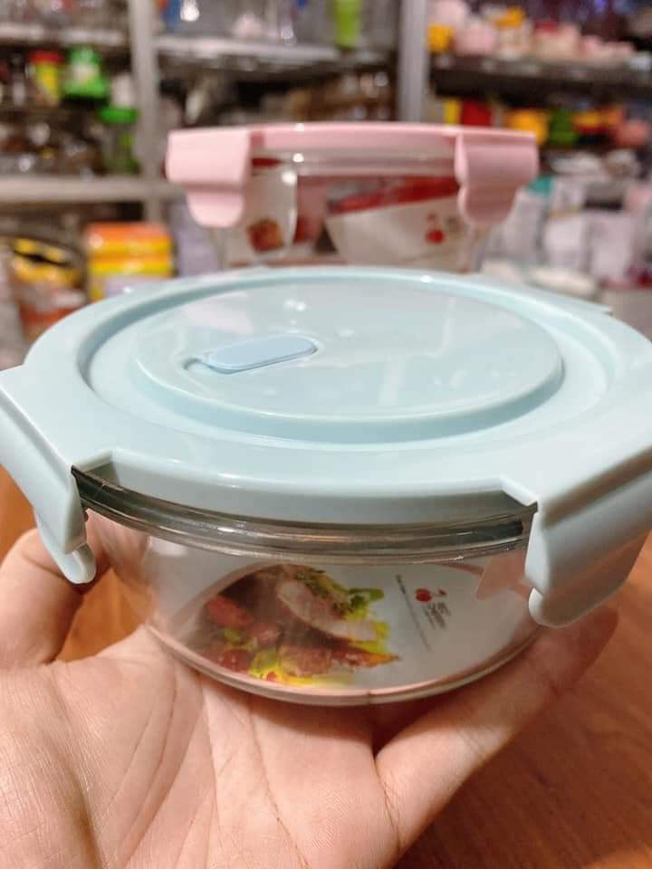 SÉT 4 HỘP THỦY TINH CAO CẤP DÀY DẶN, CÓ GIOONG CAO SU 4 CHIỀU SILICON CHỐNG TRÀO