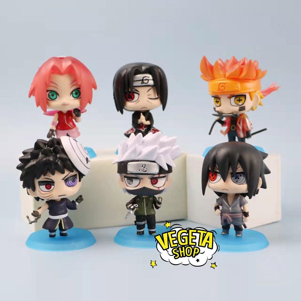 Mô hình Naruto - 6 mẫu tùy chọn: Kakashi Uchiha Sasuke Sakura Naruto lục đạo Uchiha Obito Uchiha Itachi - Cao 7cm