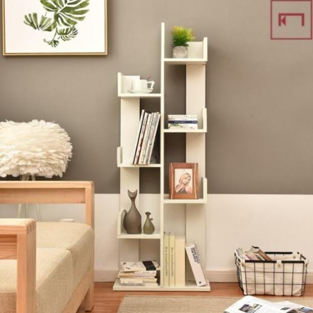 Kệ để sách đa năng phong cách Hàn Quốc, Giá để sách decor góc tường hinh xương rồng nhiều tầng tiện lợi