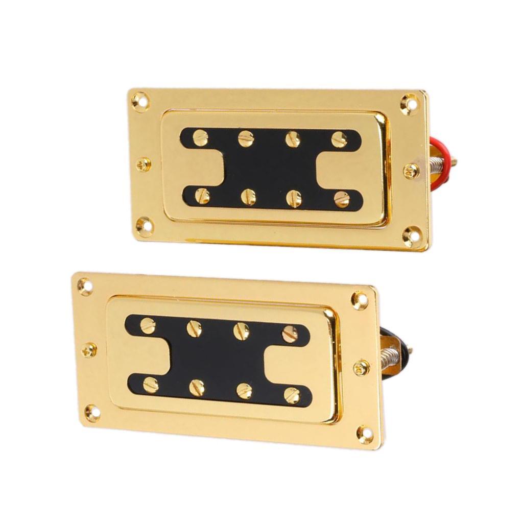 1 Set 4 String Noiseless Pickup Gold for Bass Guitar Replacement
