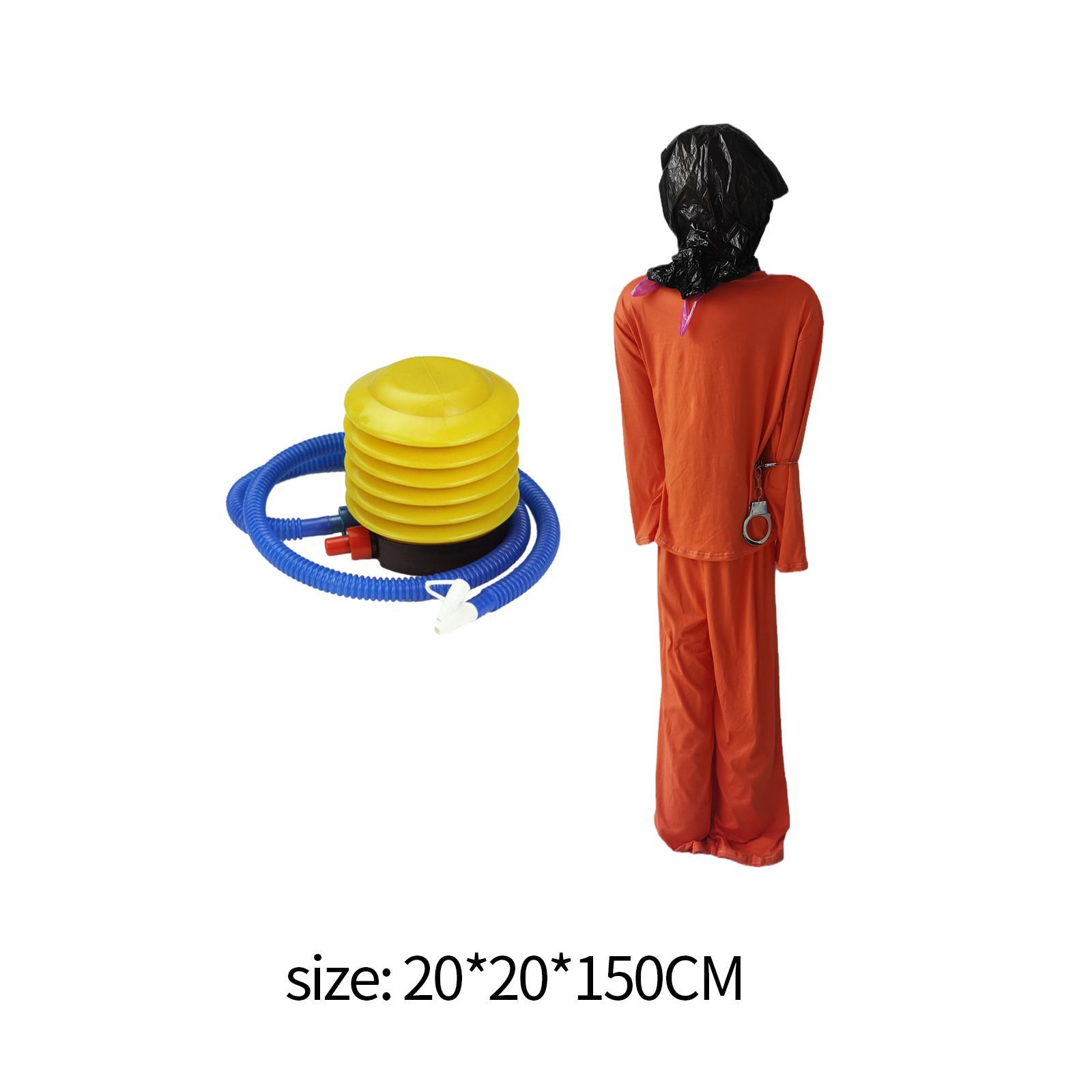 Halloween Scary Prison Uniform Prisoner Costumes for Cosplay Graveyard Scene