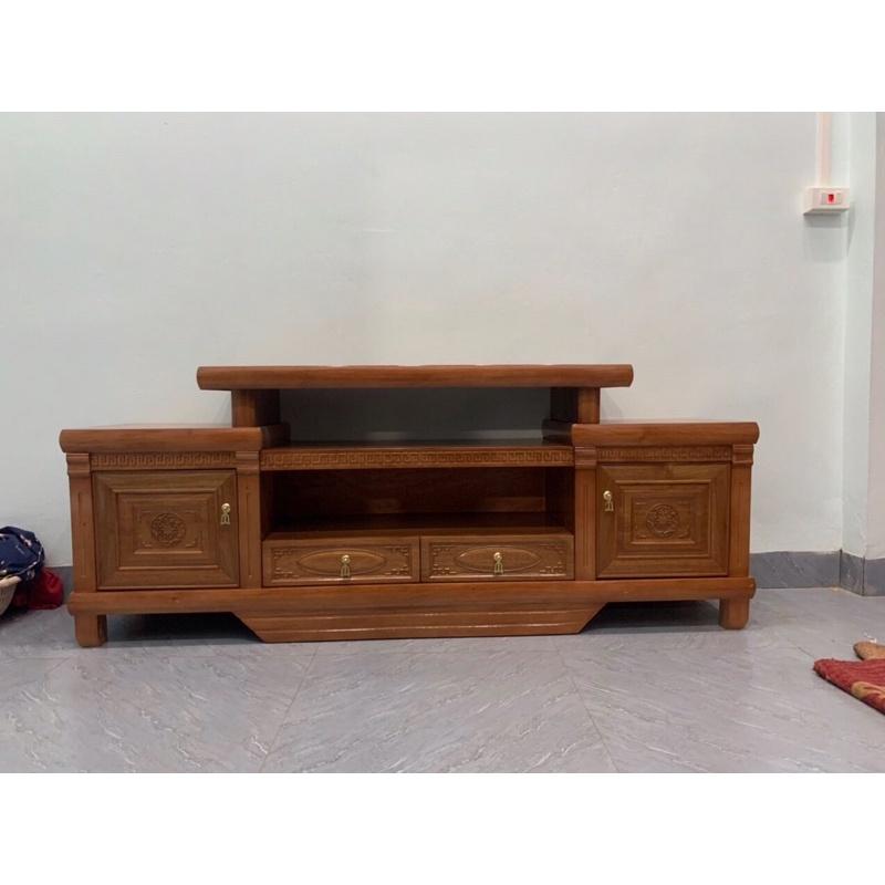 kệ tivi gỗ xoan đào dài 1m8 sang trọng