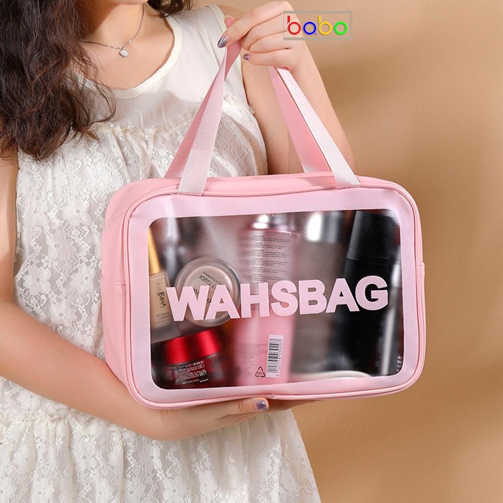 Túi đựng mỹ phẩm du lịch mini trong suốt chống nước washbag đựng đồ trang điểm makeup babo (TB22)