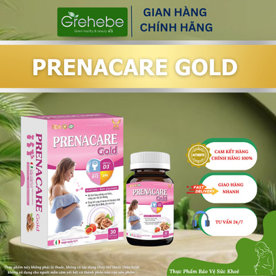 Prenacare Gold có chứa DHA và EPA, dầu gấc, dầu hạt óc chó,… hỗ trợ tăng cường sức khỏe, nâng cao sức đề kháng, bổ sung các vitamin và khoáng chất cho phụ nữ có thai và cho con bú. 
