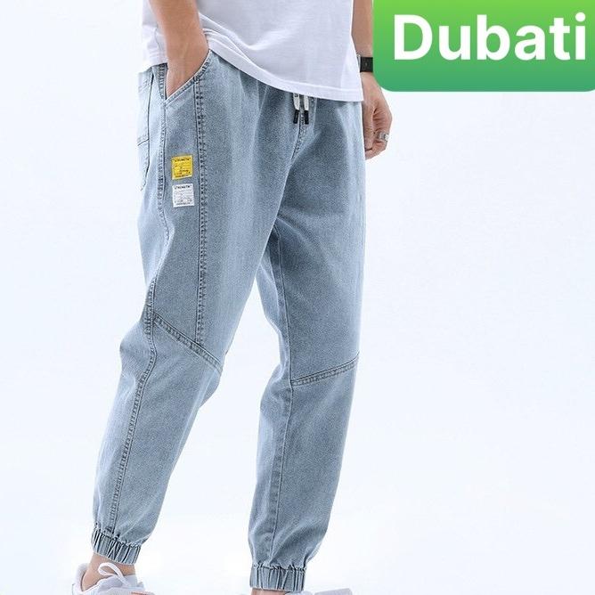 QUẦN JEAN NAM CHẤT BÒ XANH CO GIÃN, QUẦN BAGGY NAM TÚM GẤU- DB 57- DUBATI FASHION