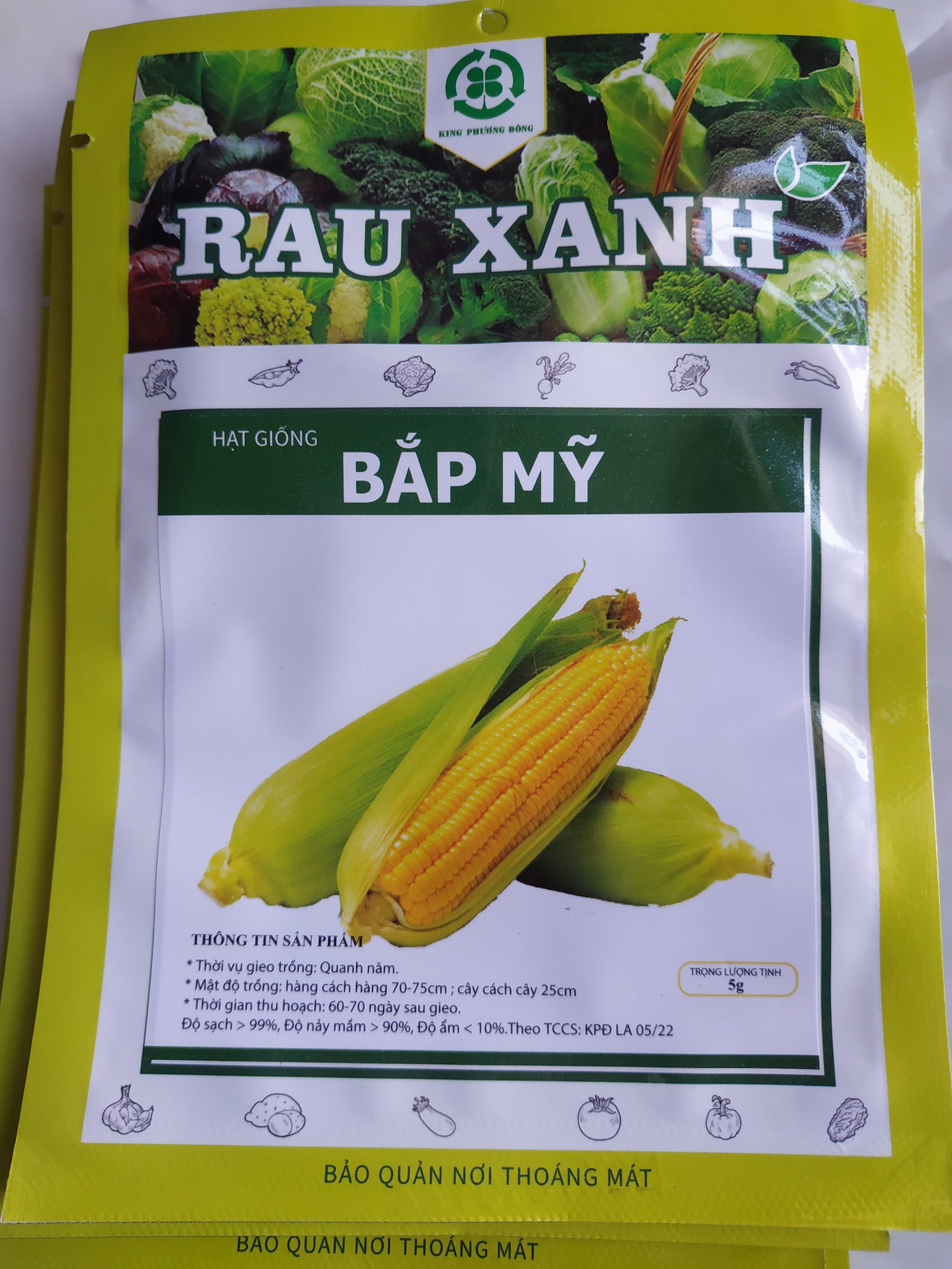 Combo 10 gói Hạt giống BẮP MỸ - gói 5 gram