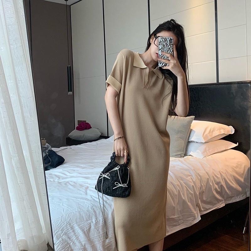 Váy bầu công sở Aidenshop đầm bầu thời trang chất len 45-80kg thu đông