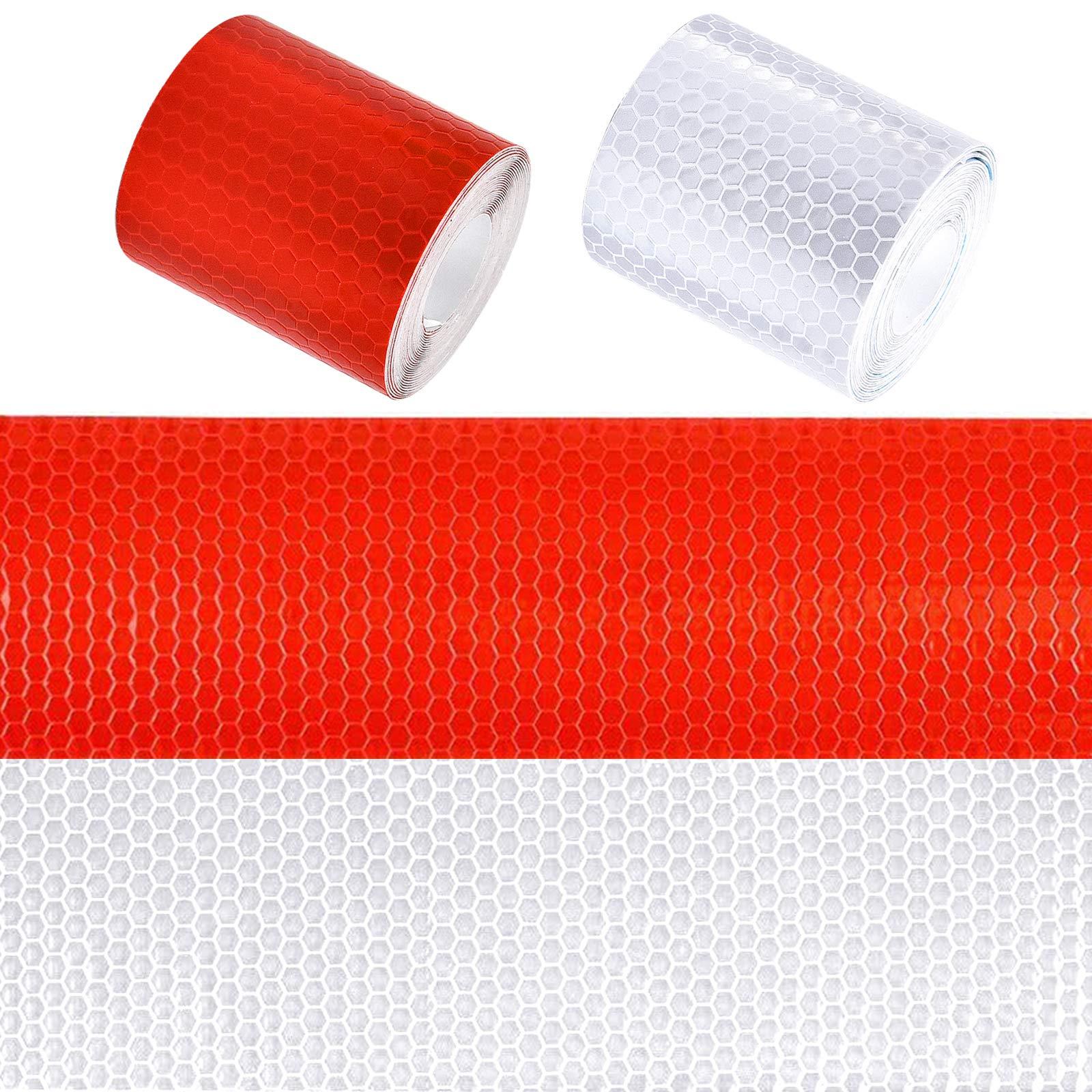 4 mảnh 5 cm x 3 mét phản chiếu băng thông phản chiếu băng phản chiếu băng thông an toàn đánh dấu dải tự dính có độ dính cao cho xe đạp xe ô tô