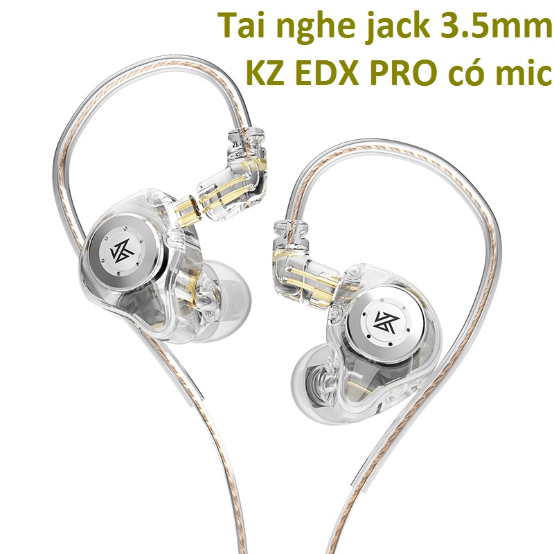Tai nghe chân cắm 3.5mm tích hợp mic KZ EDX PRO - Hàng chính hãng