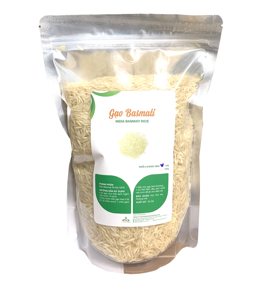 Gạo Basmati India (Ấn Độ) 1kg